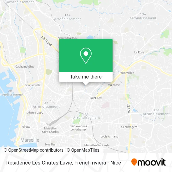 Résidence Les Chutes Lavie map