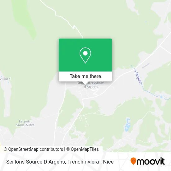 Seillons Source D Argens map