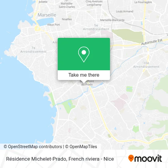 Résidence Michelet-Prado map