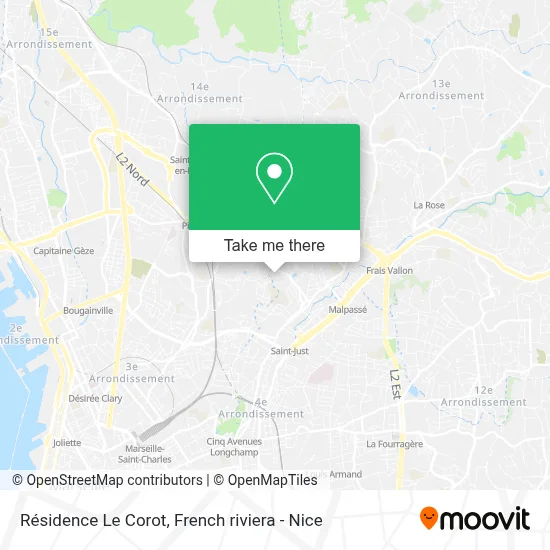 Résidence Le Corot map
