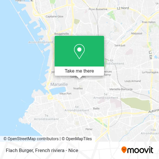 Flach Burger map