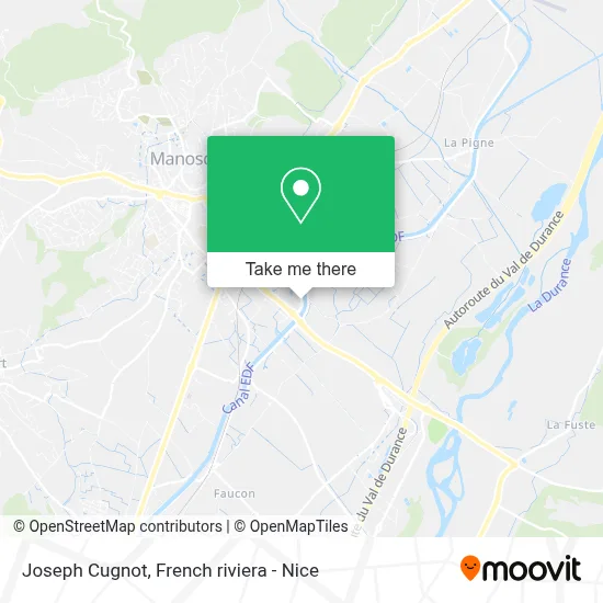 Joseph Cugnot map