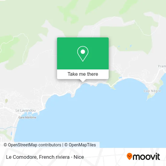Le Comodore map