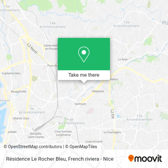 Résidence Le Rocher Bleu map