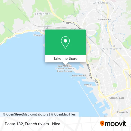 Poste 182 map