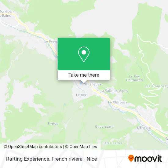 Rafting Expérience map