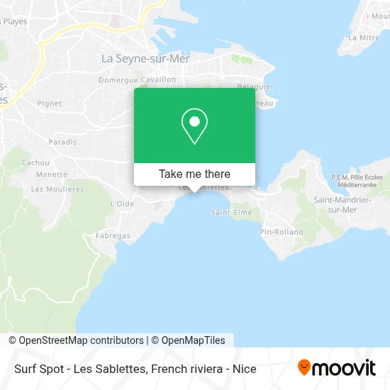 Surf Spot - Les Sablettes map