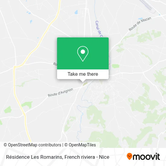 Résidence Les Romarins map