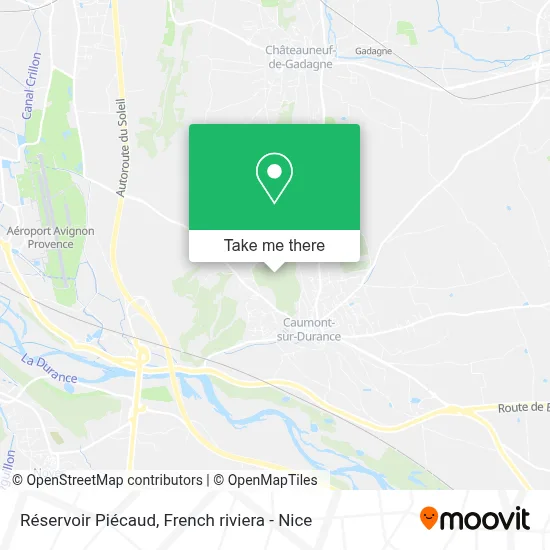 Réservoir Piécaud map