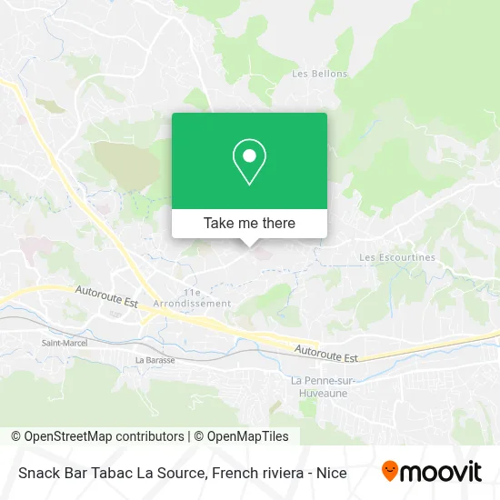 Snack Bar Tabac La Source map