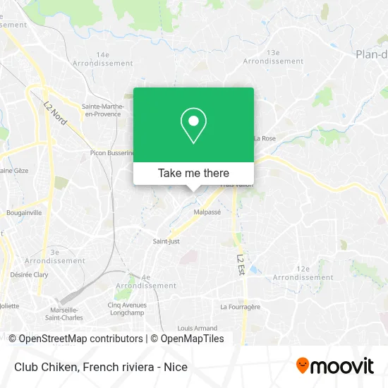 Club Chiken map