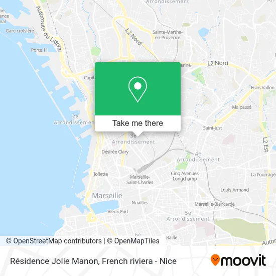 Résidence Jolie Manon map