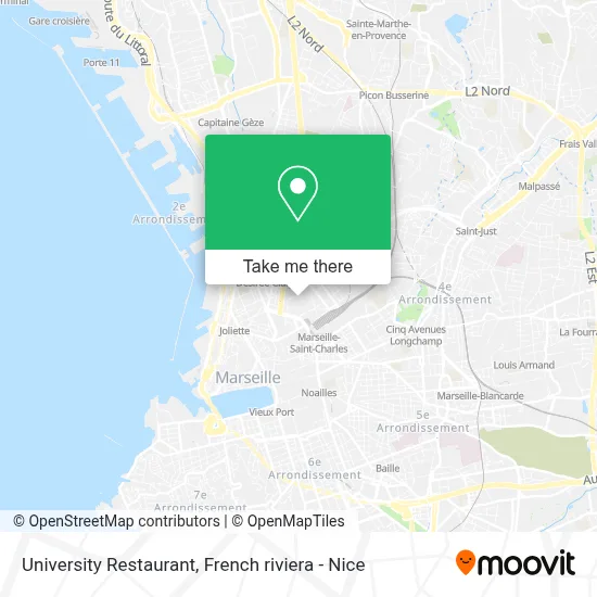 Restaurant Universitaire map