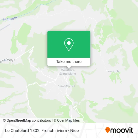 Mapa Le Chatelard 1802