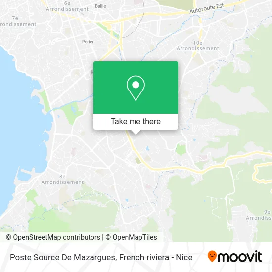 Poste Source De Mazargues map