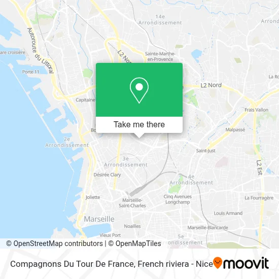 Compagnons Du Tour De France map