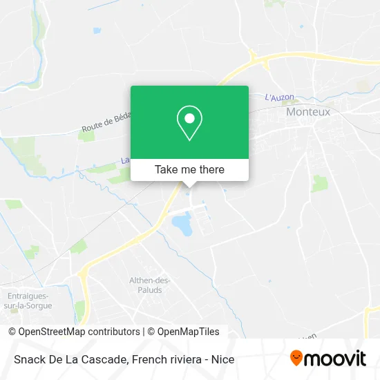 Snack De La Cascade map