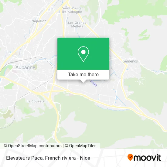 Elevateurs Paca map