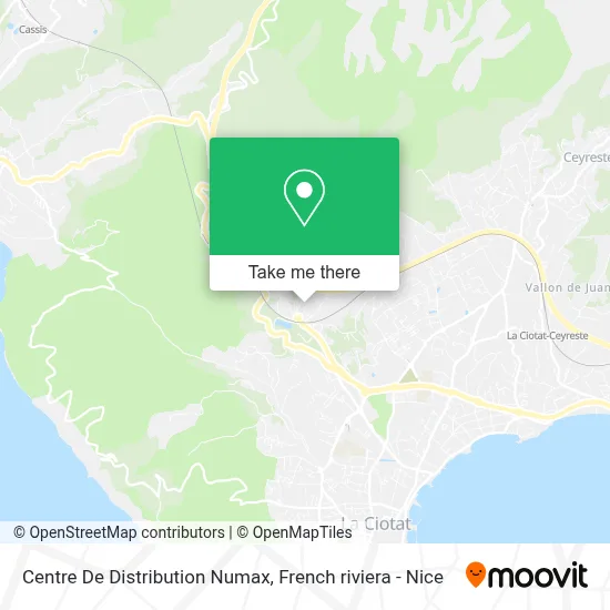 Centre De Distribution Numax map