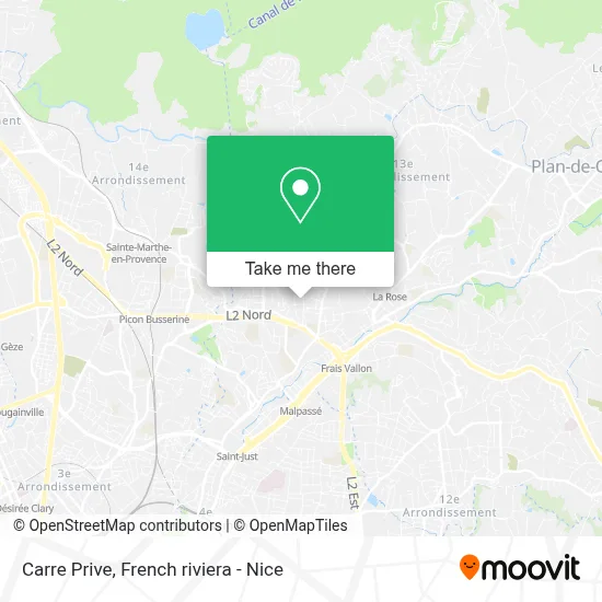 Carre Prive map