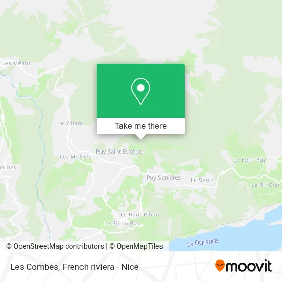 Les Combes map