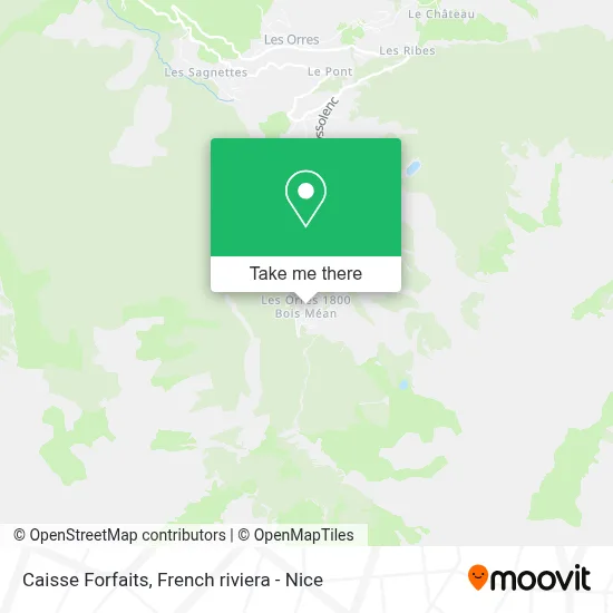 Caisse Forfaits map