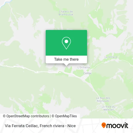 Via Ferrata Ceillac map