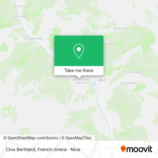 Clos Bertrand map