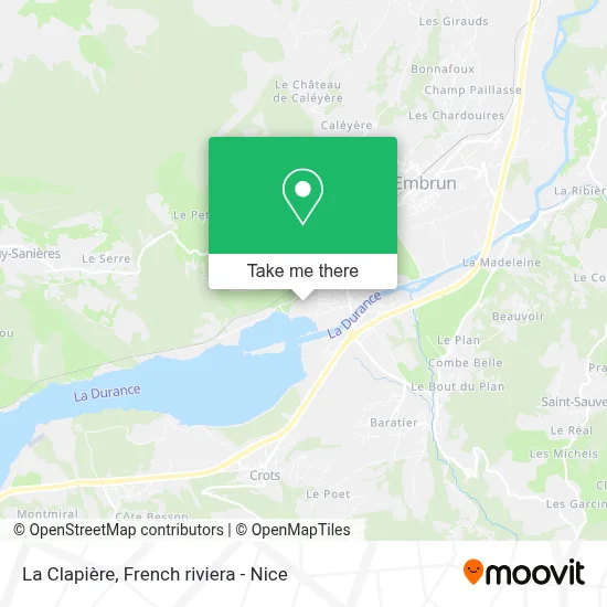 La Clapière map