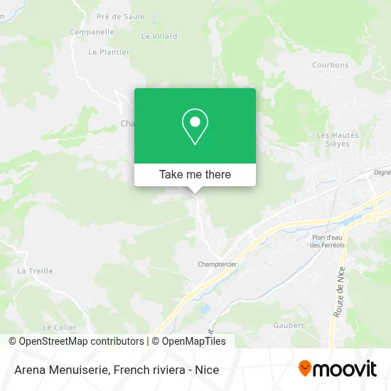 Mapa Arena Menuiserie