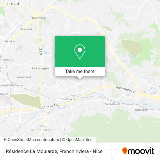 Résidence La Moularde map
