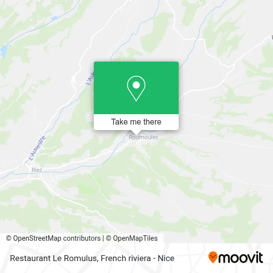 Restaurant Le Romulus map