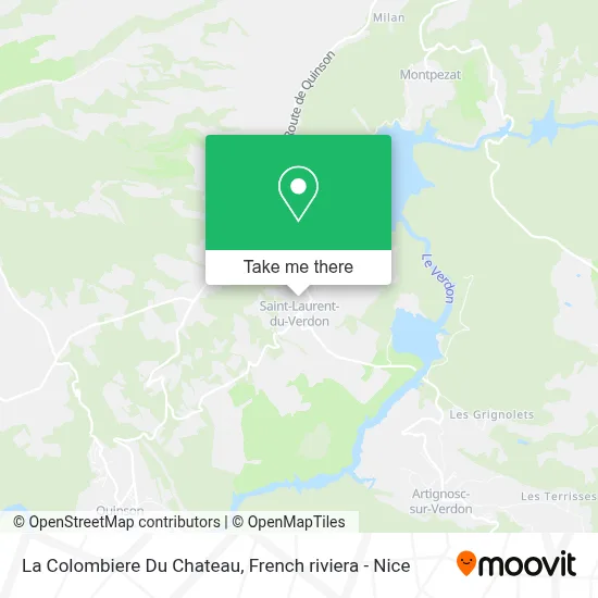 La Colombiere Du Chateau map