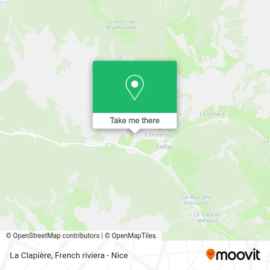 La Clapière map