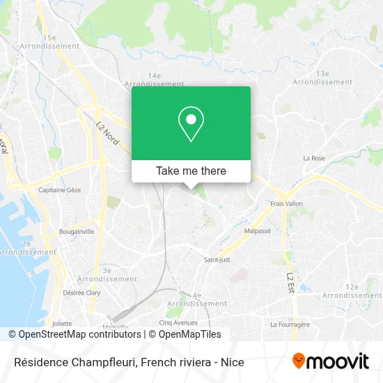 Résidence Champfleuri map