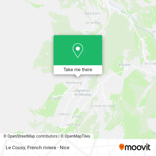 Le Cousy map