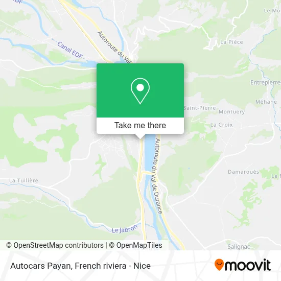 Autocars Payan map