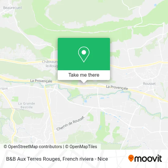 Mapa B&B Aux Terres Rouges