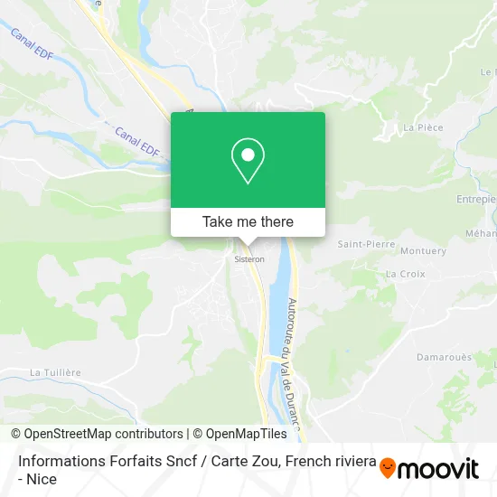 Informations Forfaits Sncf / Carte Zou map