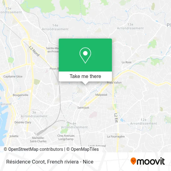 Résidence Corot map