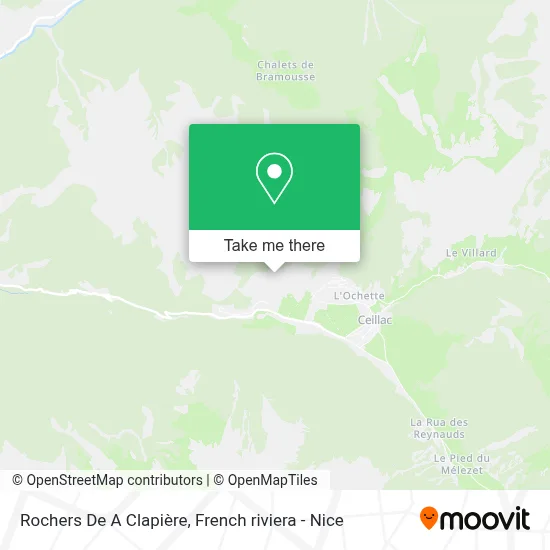 Mapa Rochers De A Clapière