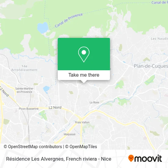 Résidence Les Alvergnes map
