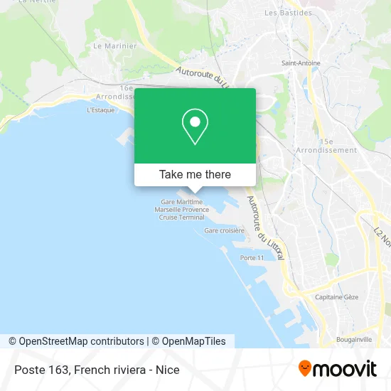 Poste 163 map