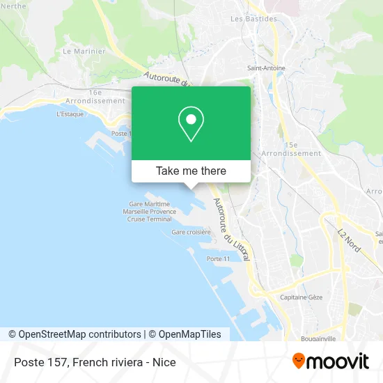 Poste 157 map