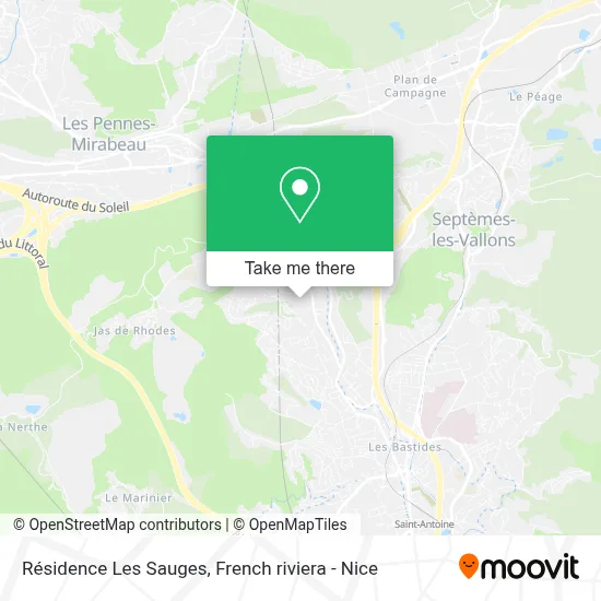 Résidence Les Sauges map