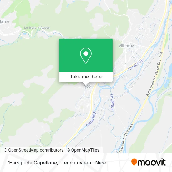L'Escapade Capellane map