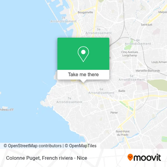 Colonne Puget map