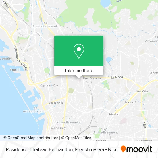 Résidence Château Bertrandon map