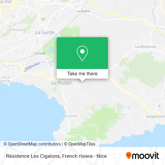 Résidence Les Cigalons map