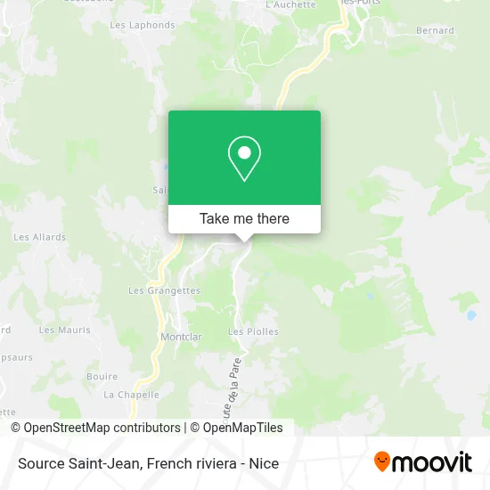 Source Saint-Jean map